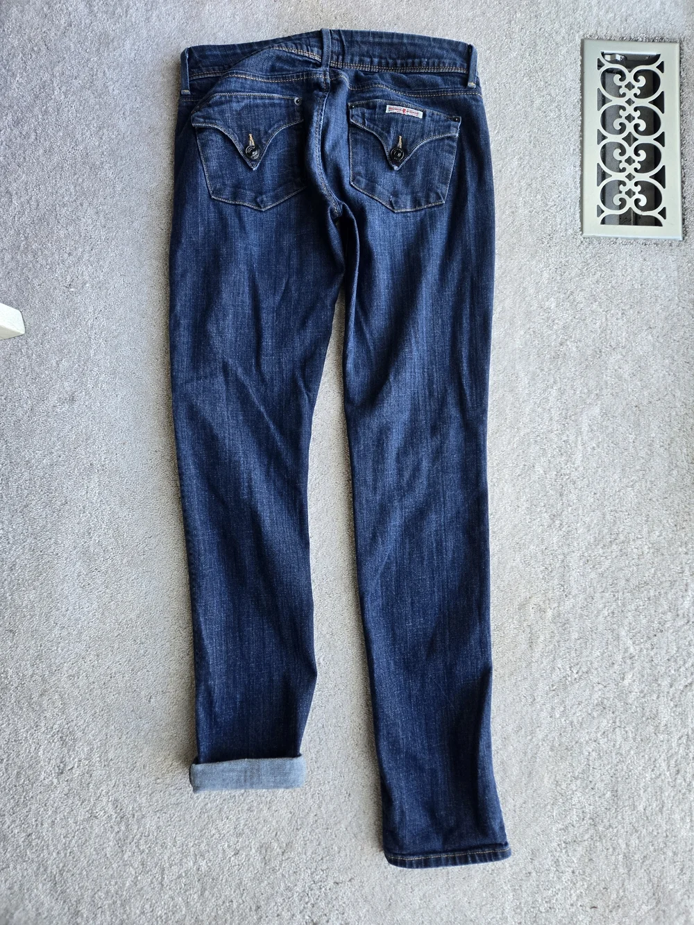 Hudson Jeans Women's Straight Dark Blue Denim - Picture 3 of 9